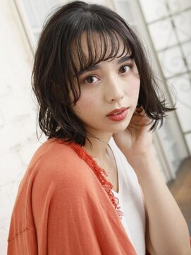 ミンクス 原宿店(MINX) 透け感バング×ラフカールボブ