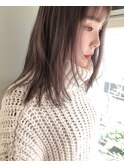シアグレージュ_前髪マチルダボブピンクベージュ