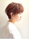 20代30代40代ベージュピンク×ショート