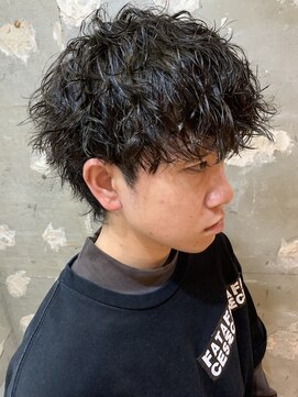 アカ(ACA) ツイストスパイラルパーマツイストパーマメンズマッシュ札幌大通