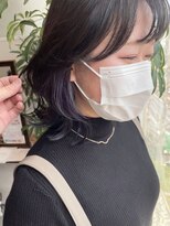 グーフィートーキョー 銀座(Goofy Tokyo)&nbsp;イヤリングカラー/ブルバイオレット/インナーカラーボブ