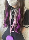 パープルエクステインナーカラーエクステ学割U24池袋9109