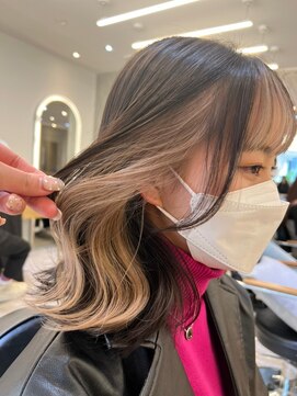 ジーナ セントラル銀座(Zina) インナーカラー＊抜きっぱなし＊くびれヘア【ZinaCENTRAL】