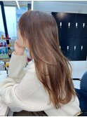 レイヤースタイル_ワンホンヘア_ミルクティーブラウン