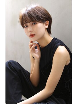 ブラン 栄(Blanc) 【Blanc】マッシュショート_ベージュカラー_ショートボブ