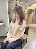 名古屋クロスパーマピンクベージュダブルカラー