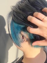 ララ(LALA)&nbsp;ターコイズブルー.インナーカラー、ケアブリーチ