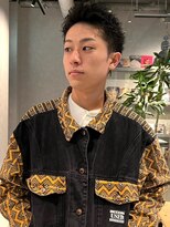 メンズサロン ブロック(Men's Salon bloc) スパイキーショート　メンズショート　アップバング　黒髪　束感