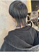 シルバーインナー＆ネイビーエンドカラー