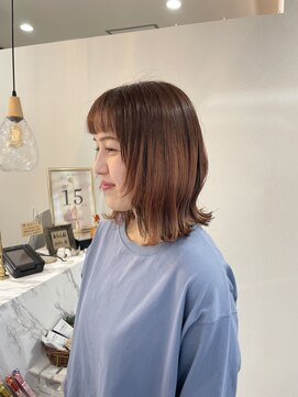 ベルバイヘアスイッチ(by hairswitch) 顔周りレイヤー/オン眉／オレンジカラー