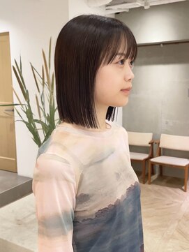 ローレン(LOREN) ミルクティーベージュぷつっとボブケアブリーチ 梅田