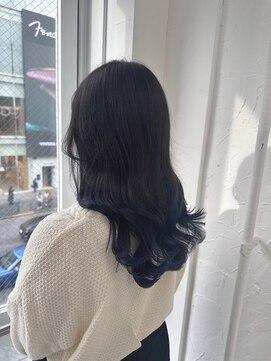 プライズ 表参道原宿店(prize) グラデーションカラーブルーブラックイルミナカラー