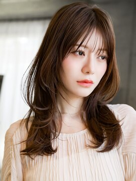 レノラ 本町(LENORA) ☆ホワイトグレージュミニウルフデジタルパーマチェリーブラウン