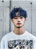 ブリーチ/スペインカール/スパイキーショート/ブルーブラック