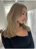韓国ヘアーハッシュカットレイヤーカットハイライトカラー