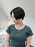 切りっぱなしハンサムショート/ショートカット/表参道/原宿