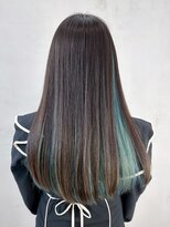 アルバム 銀座(ALBUM GINZA) デザインカラーロング韓国ヘア顔周りレイヤー_ba559851