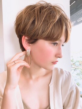 セイドット オモテサンドウ(Say. omotesando) Say.ショートボブレイヤーショートアッシュブロンドモーヴピンク