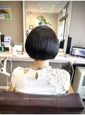ショートグラデーションボブ髪質改善ストレート丸みショート