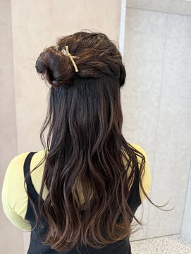 【中里恵梨】ヘアセット/ゆるふわお団子/ハーフアップ/推し活