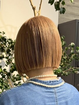 ブラウンベージュミルクティーベージュダブルカラーハイトーン