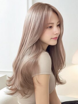 ルービック(Rubik's) 髪質改善 韓国風 前髪カット 小顔ベージュカラー