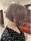 小顔ミニボブ×ミルクティーカラーで春色に★中村大輔
