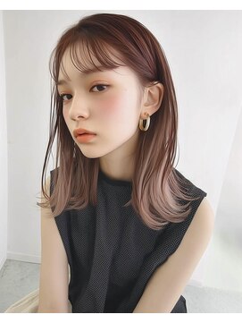 オンク 新宿(onk) 黒髪/グレーベージュ/レイヤーロング/前髪パーマ[新宿駅]