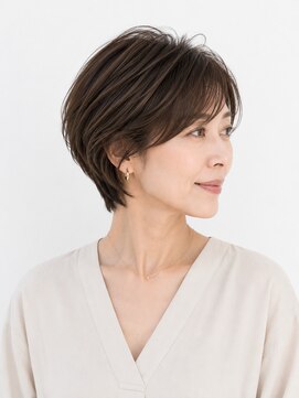 セレスト 下北沢店(CELESTE) 美髪イノアカラー/白髪ぼかし/大人ショート/40代/50代/下北沢