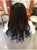ブルーエクステで個性派ロング☆彡