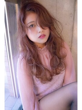 ヘアーアンドメイク ファット(Hair&Make PHAT) ゆるふわウェーブロングレイヤーロングベージュ10代20代30代