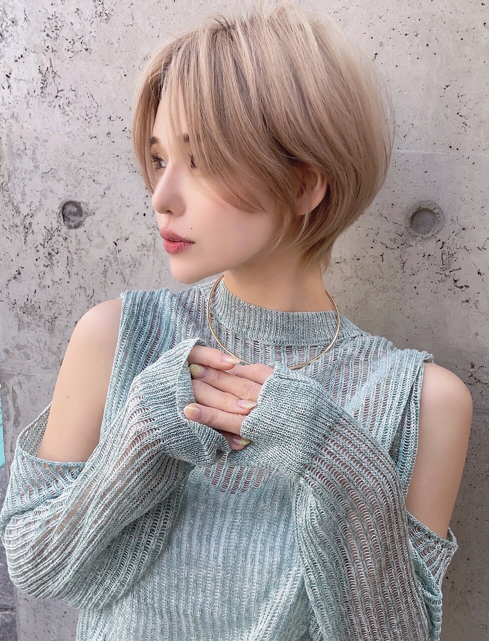 島本涼雅 島本涼雅 】大人美人ショート×ハイベージュ：L180774585｜ボンド