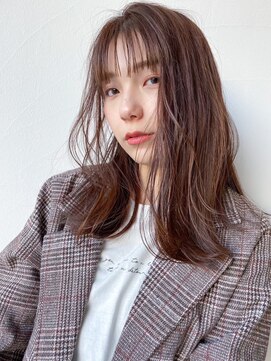 クラン 六甲道(Chlan) 無造作外ハネミディ×ショコラブラウン