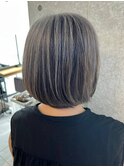 オンブレヘア バレイヤージュ ケアブリーチ シルバーカラー