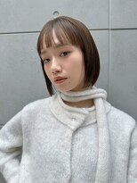 ロンドアベニール 北千住(Lond avenir) 【髪質改善】切りっぱなし　グレーベージュ　前髪パーマ