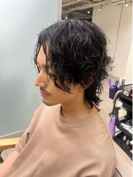 ユニ 江坂(Uni.) ツイストスパイラルパーマ メンズウルフ