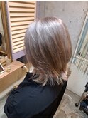 ミルクティーベージュレイヤーボブ