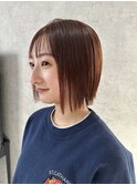 髪質改善カラー 似合わせ切りっぱなし