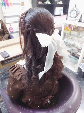 エヌエービー 池袋店(N.A.B.) ハーフアップ