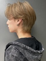 トルネード(TORNADO)&nbsp;センターパート ウルフカット　韓国ヘア メンズハイトーン A0505