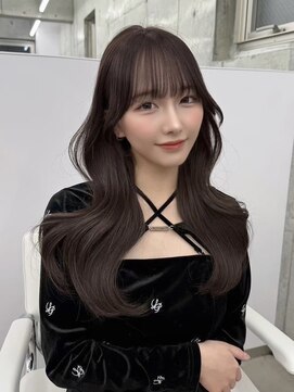 フォンズ(FONS) グレージュカラー/韓国くびれヘア/ロングレイヤーカット/学割