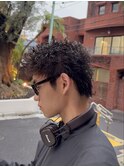 渋谷スパイキーパーマスパイキーショートパーマ刈り上げショート