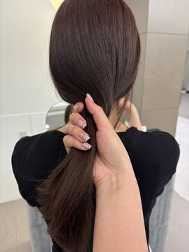 ローレンアオ(LOREN AO) くびれヘア/アプリコットオレンジ/夏のヘアアレンジ/矢場町