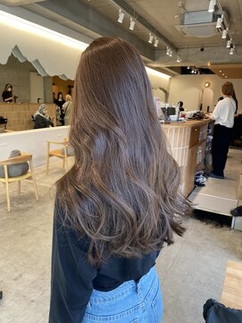 キーチェ 梅田中崎町(keych) レイヤーカット/髪質改善/オリーブベージュ/前髪カット