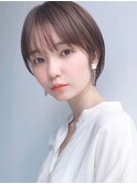 Say.丸みショートレイヤーショートひし形ショートモーヴピンク
