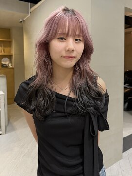 ヘアー アイス ルーチェ(HAIR ICI LUCE) ペールラベンダー/デザインカラー/ブリーチカラー/ボブ/星