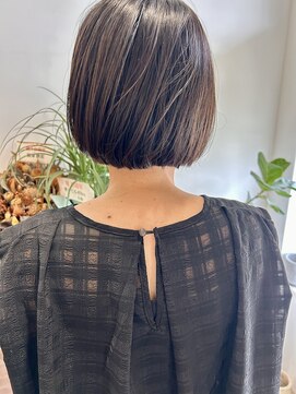 リアン ヘア ライム(lien.hair rhyme) ナチュラル ワンレングスボブ 丸みショートボブ 20代30代40代◎