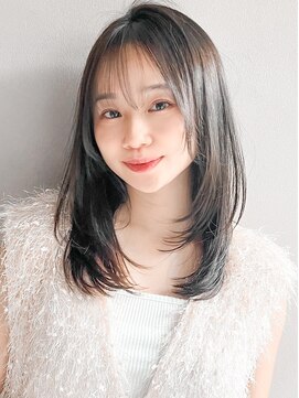 リヤン 表参道(lyann) サイドバング薄めバング美髪シースルーバングダークアッシュ