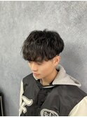マッシュ×緩めシャドウパーマ