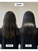 ミディアムヘアの髪質改善/縮毛矯正/名駅